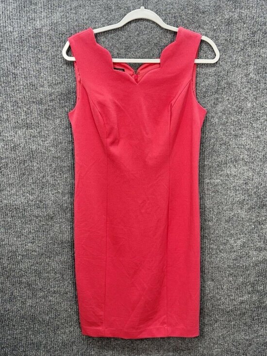 Talbots Dresses & Skirts - Talbots Dress Womens 8P Pink Scallop Neck Shift Knit Wedding Church Career NEW